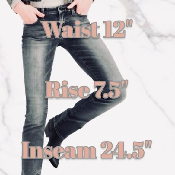 🍭 LUCKY BRAND Y2K Zoe Skinny Jeans Gray Distressed Beaded GIRL’S 10 EUC 🎉HP🎉 - Picture 4 of 16